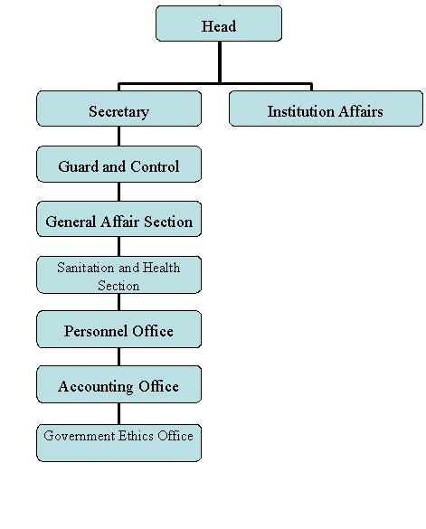 Organization chart of the center